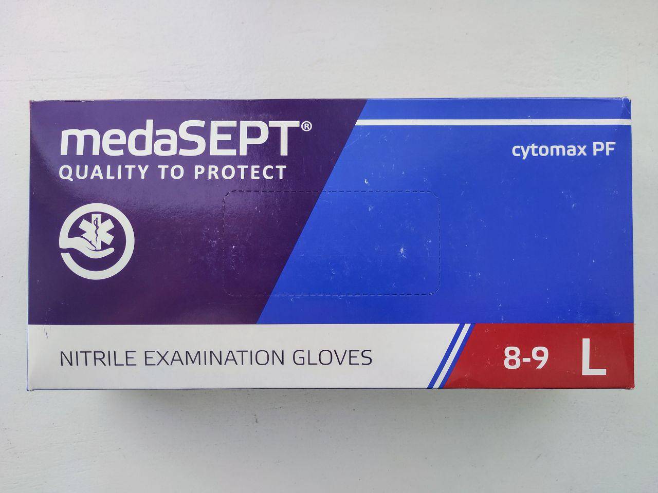 Рукавички нітрилові непудровані MEDASEPT® NITRILE CYTOMAX PF