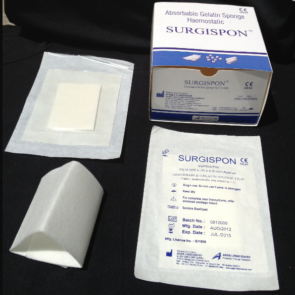 Губка гемостатична  SURGISPON®, СПЕЦІАЛЬНА, 80x50x1мм, (20 шт.)