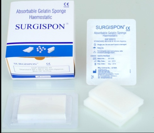 Губка гемостатична  SURGISPON® 120*100*10 мм ( 2шт)